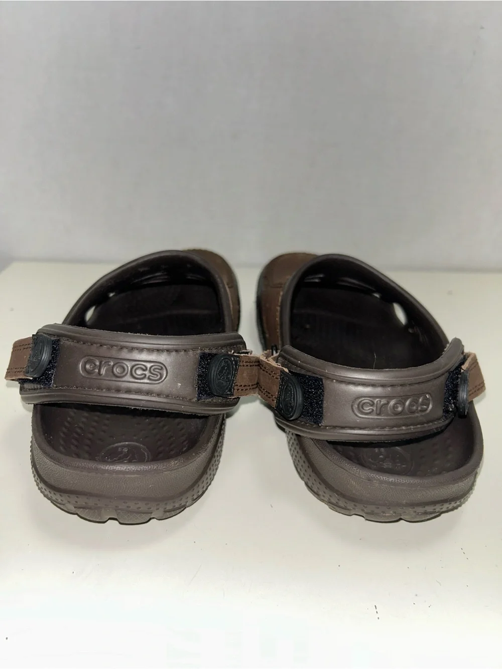 Crocs Yukon Vista II Brown Leather Slip On Clog Sandal